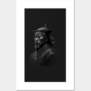 japanese samurai Charcoal Drawing Posters and Art